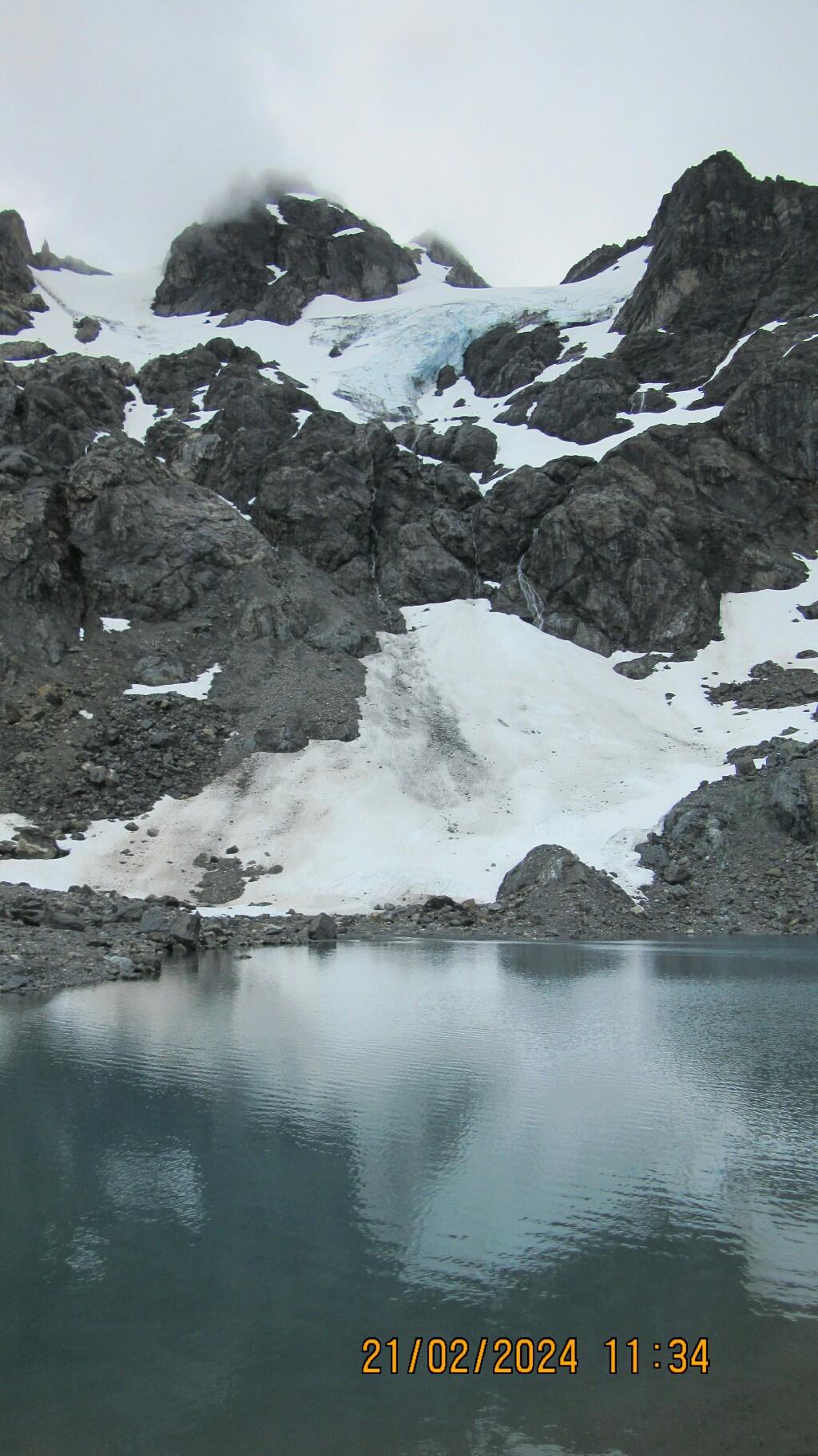 Glaciar y Laguna Las Mulas